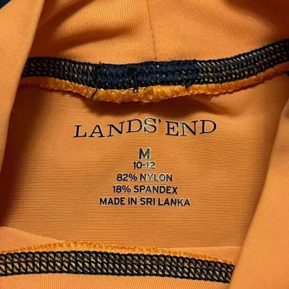 Set Of 3 LANDS' END Youth M (10/12)  T Shirts Sports Orange Blue Light Blue - Picture 5 of 9